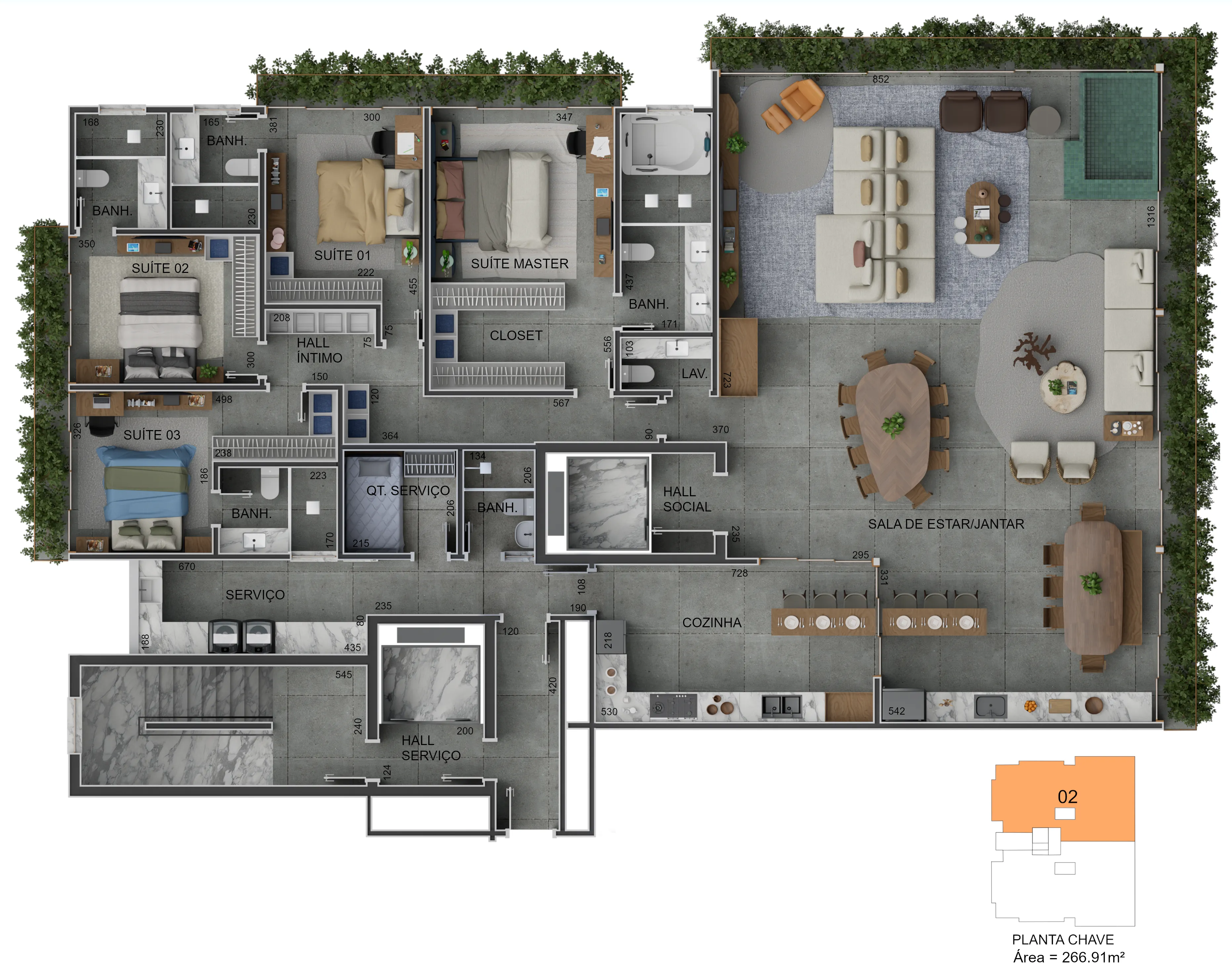 Planta Apartamento Tipo 2